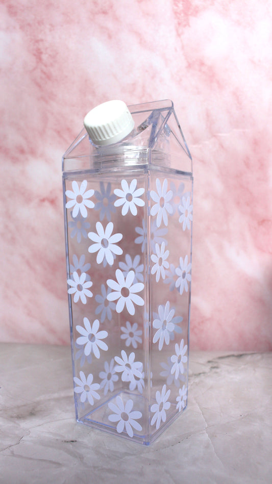 Flower milk carton bottle