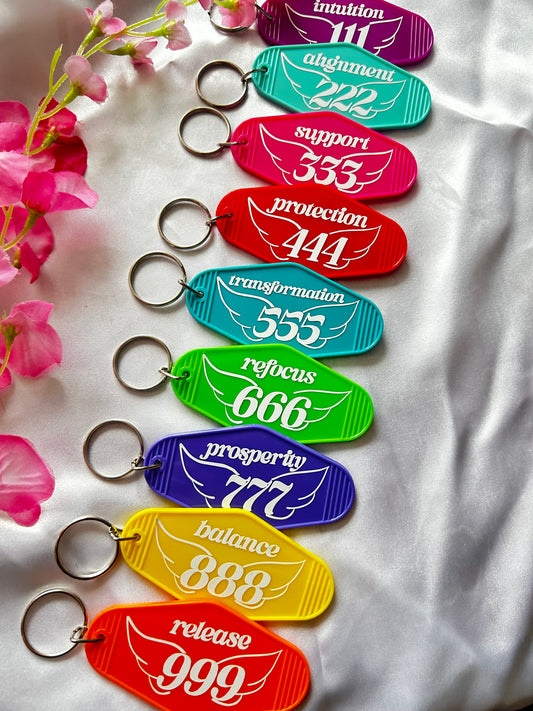 Angel numbers keyring