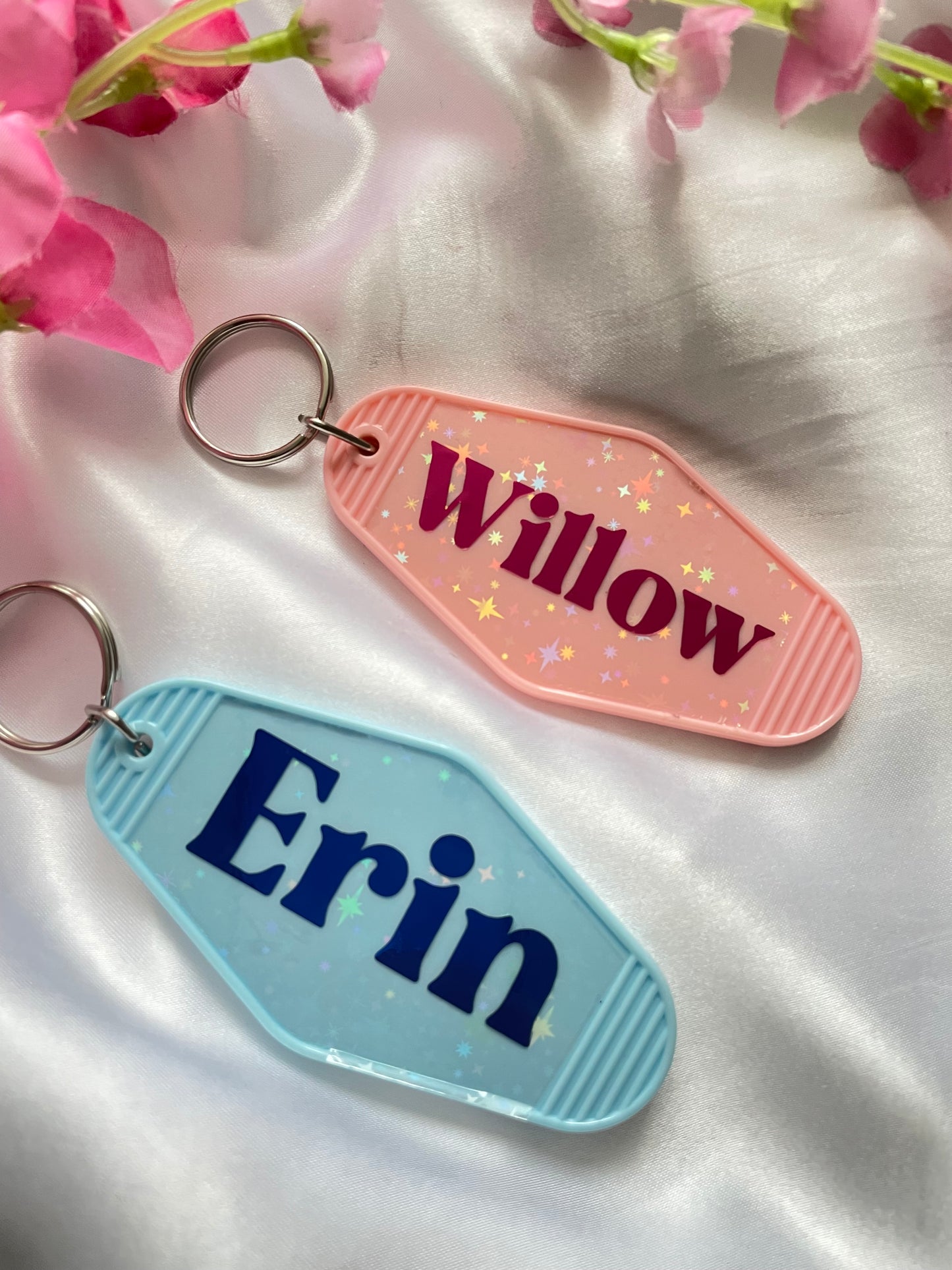 Holographic custom name keyrings