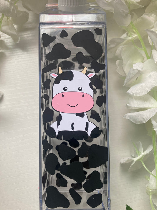Cartoon cow milk carton
